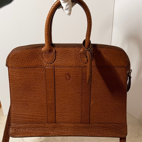 vintage Ralph Lauren 2-Way brown leather tote shoulder bag. - Picture 6 of 9